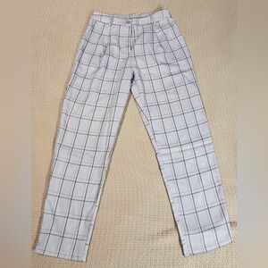 Grace Karin Light Gray Plaid Pants